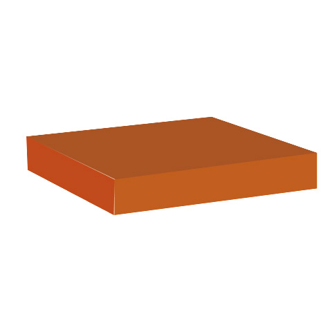 Bloc de découpe polyéthylène brun rouge 600x600x100