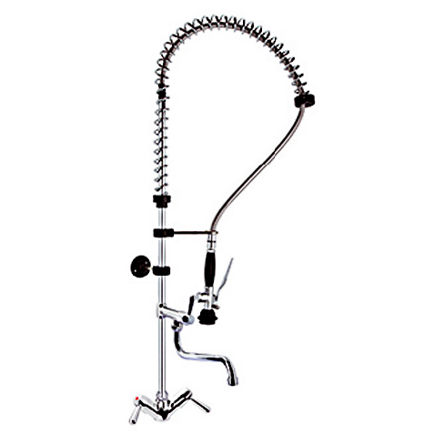 Douchette monotrou 1250mm ec/ef , col de cygne sur plonge