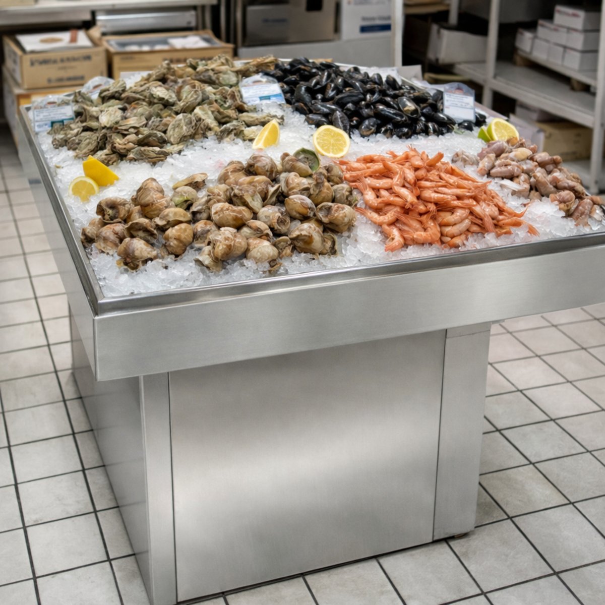 Îlot coquillage carré 1100x1100mm