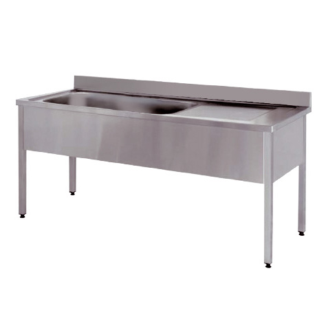 Plonge bac grand volume 1600x700mm sans étagère basse