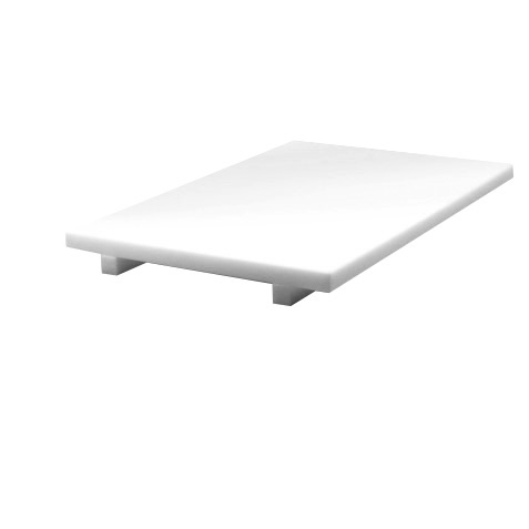 Plaque de découpe blanche 500x400x25mm avec tasseaux à visser (poly hd 500)