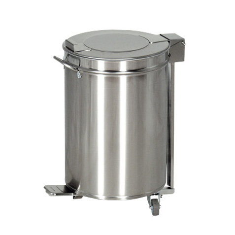 Poubelle à déchet inox - couvercle à pédale 110 litres