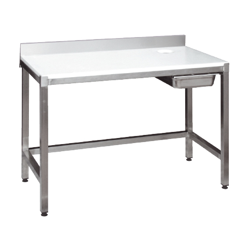 Table de préparation poisson adossee 1200x600mm